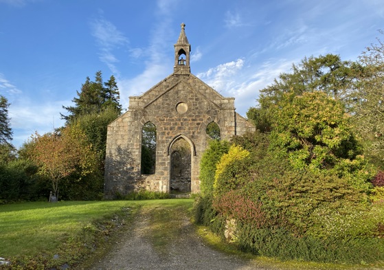 Old church ruins at Glenrigh House self catering accommodation